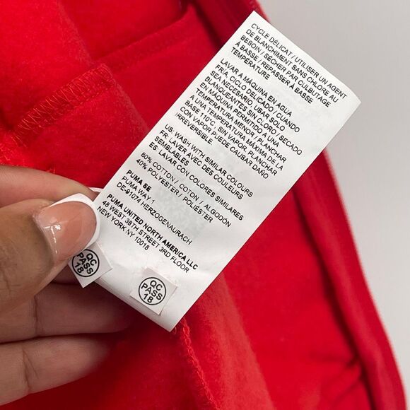 Puma Boys Red Full Zip Hoodie Jacket Size 6 – Soft Fleece Sporty Style - Picture 13 of 14